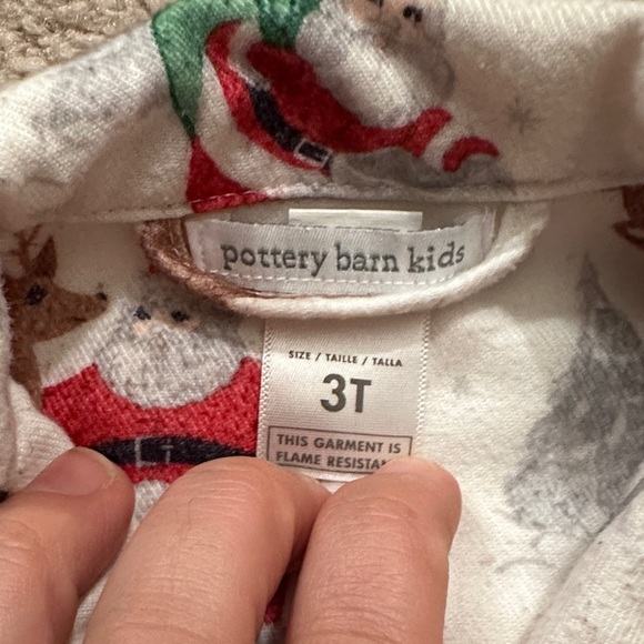 Pottery Barn Kid’s Heritage Flannel Santa Christmas Holiday Pajamas - Picture 4 of 8